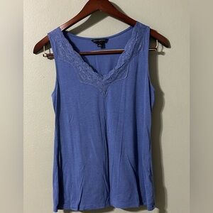 Banana Republic Blue Lace Detail Tank Top